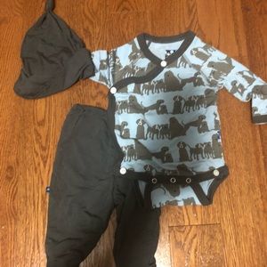 2/$50 Kickee Pants London Dogs Newborn Set NWOT